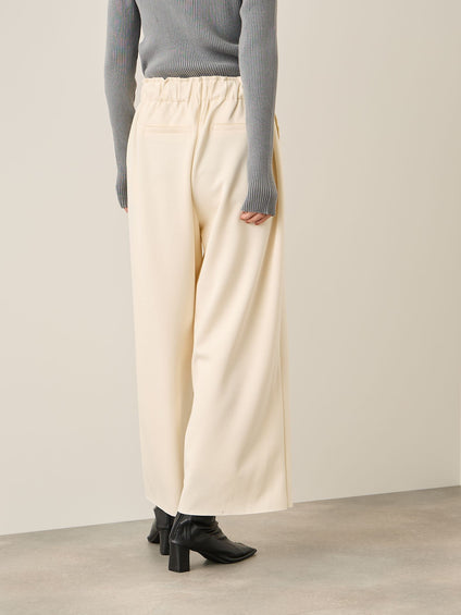 ベロアリボンダンボールセミワイドパンツ≪手洗い可能≫