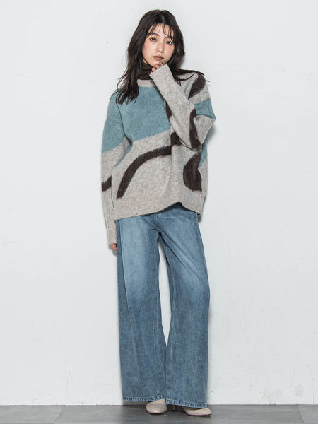 【WEB限定】マーブルニット≪手洗い可能≫