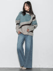 【WEB限定】マーブルニット≪手洗い可能≫