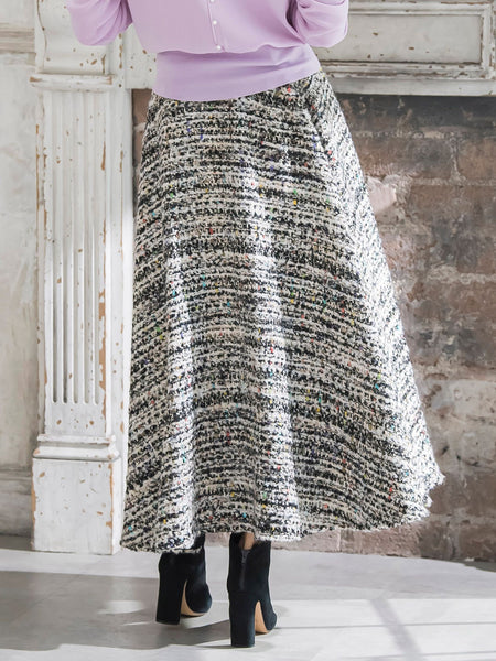 CLARENSONミックスツイードスカート