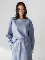 【WEB限定】フェイクスエードプルオーバー≪セットアップ対応/洗える≫