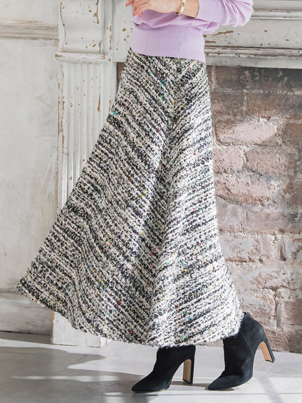 CLARENSONミックスツイードスカート