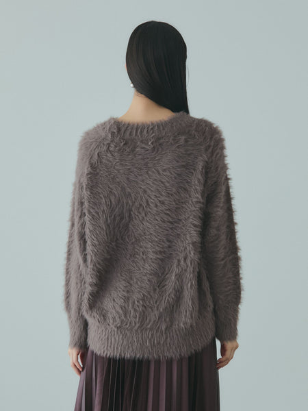 カーブヘムシャギーニットプルオーバー≪手洗い可能≫