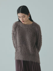 カーブヘムシャギーニットプルオーバー≪手洗い可能≫
