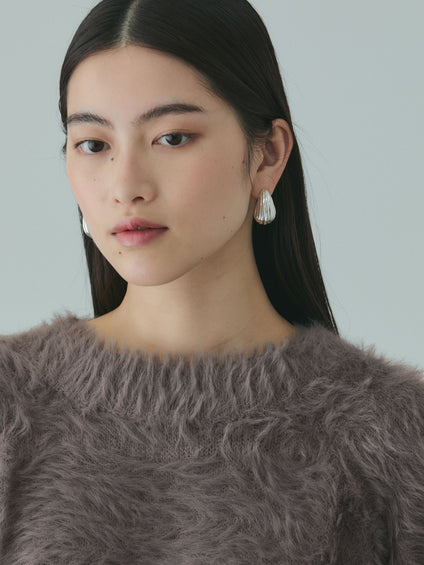 カーブヘムシャギーニットプルオーバー≪手洗い可能≫