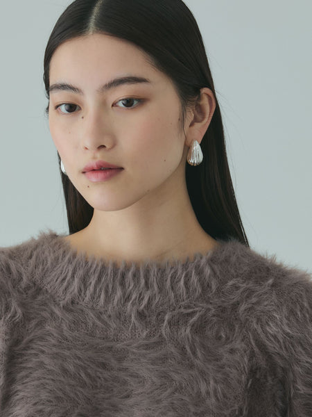 カーブヘムシャギーニットプルオーバー≪手洗い可能≫