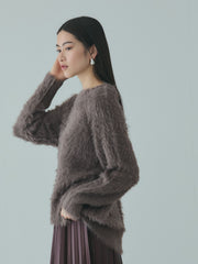 カーブヘムシャギーニットプルオーバー≪手洗い可能≫