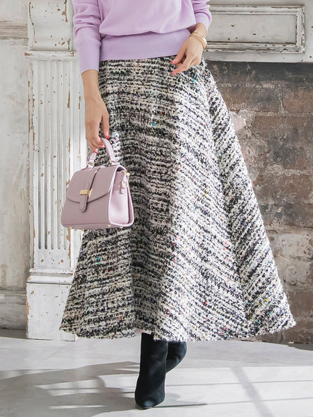 CLARENSONミックスツイードスカート