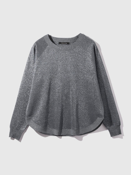 エアリーグリッターラウンドヘムニット≪手洗い可能≫