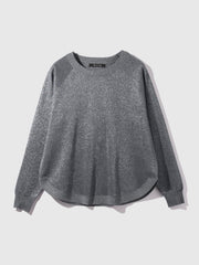 エアリーグリッターラウンドヘムニット≪手洗い可能≫