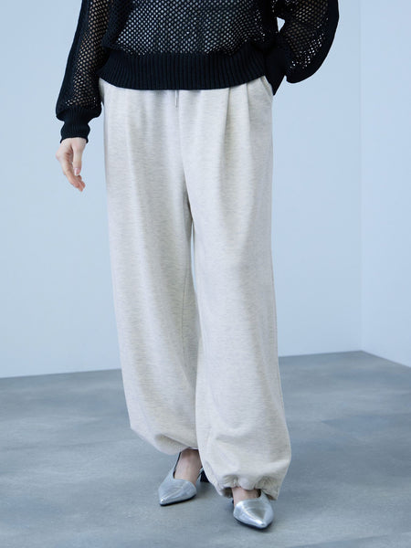 【着回し抜群】裏毛2タックパンツ