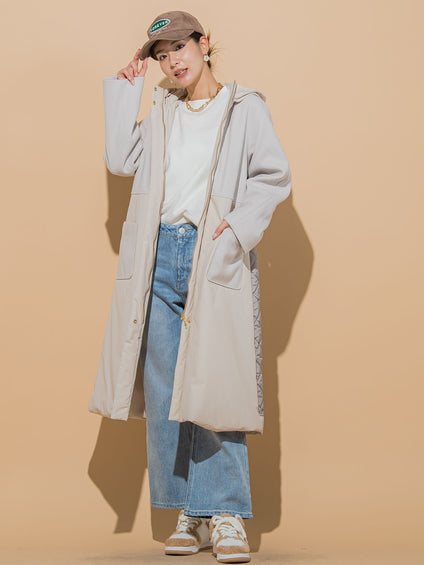 【大人のカジュアルアウター】ストレッチウール切替コート
