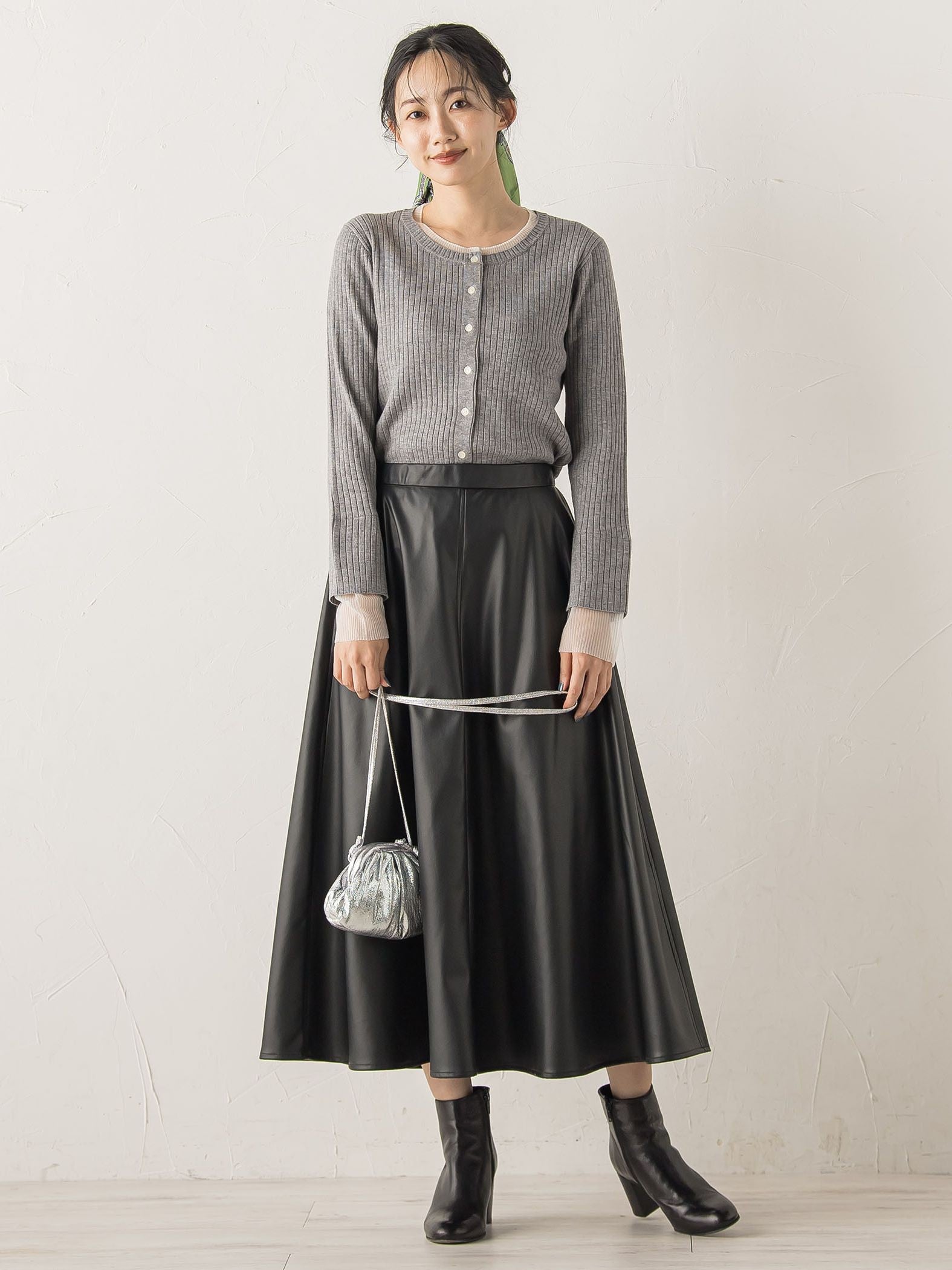 レザーライクスカート≪洗濯機で洗える≫