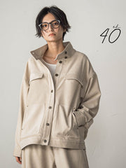 【40周年限定】ベロアデニムスタンドカラージャケット≪セットアップ対応≫