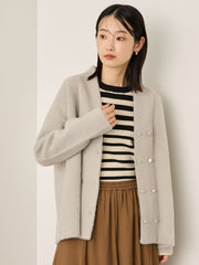 フェレットタッチWニットジャケット≪手洗い可能≫