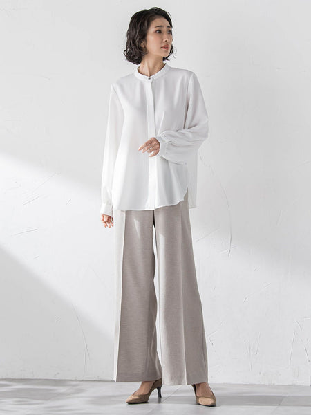 【大きいサイズ】リネンライクオックスパンツ