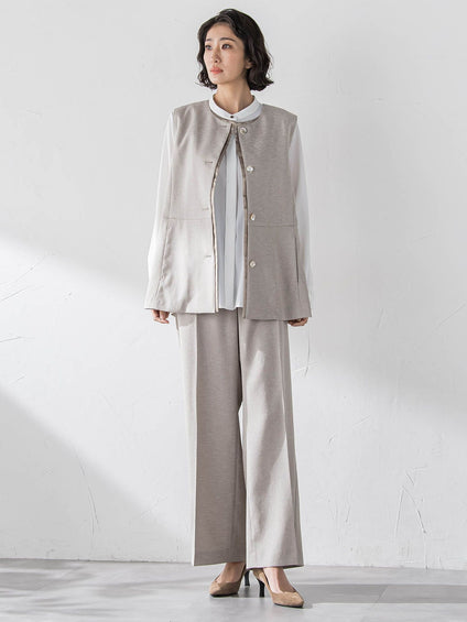 【大きいサイズ】リネンライクオックスパンツ