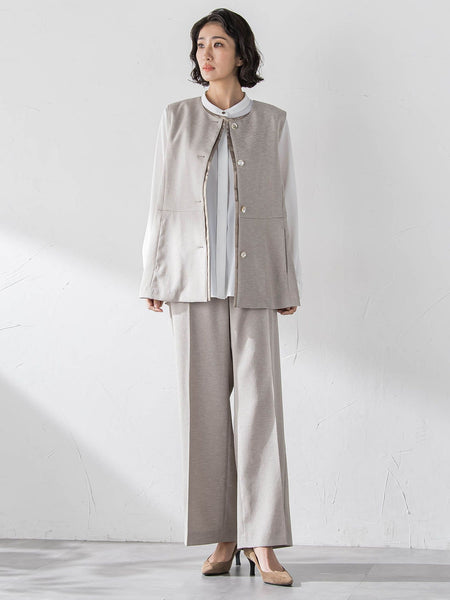 【大きいサイズ】リネンライクオックスパンツ