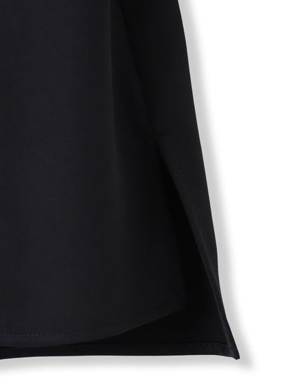 クレープサテン長袖ブラウス ≪手洗い可能≫