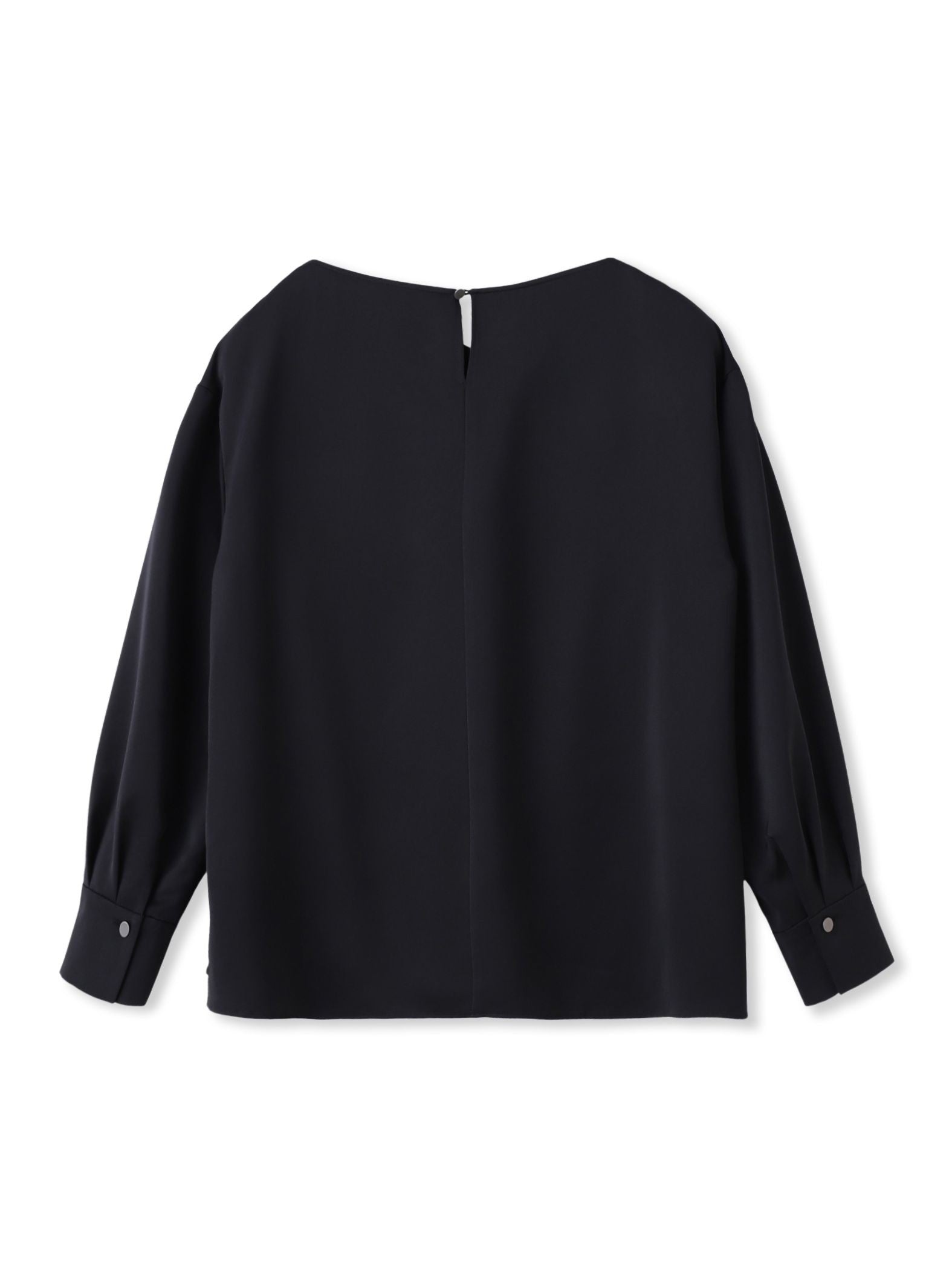 クレープサテン長袖ブラウス ≪手洗い可能≫