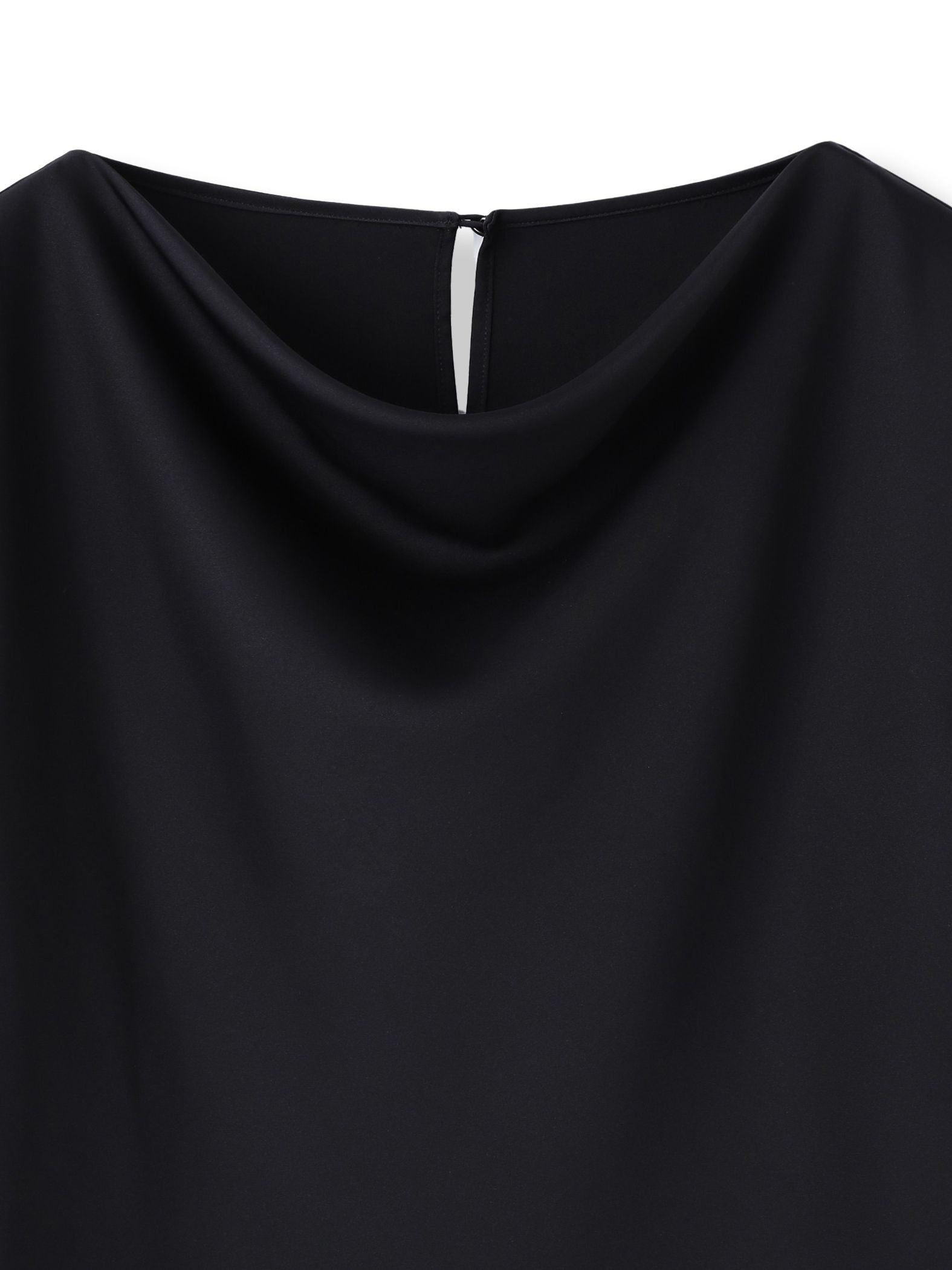 クレープサテン長袖ブラウス ≪手洗い可能≫