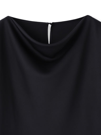 クレープサテン長袖ブラウス ≪手洗い可能≫