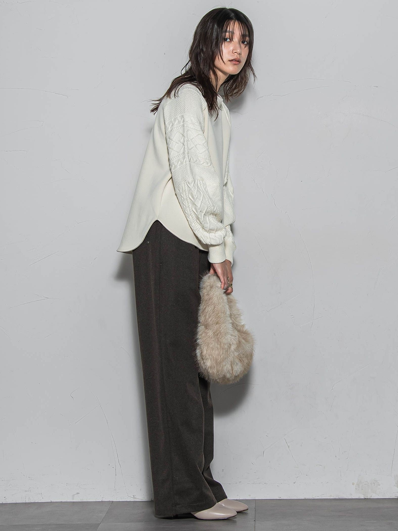 ときめきケーブルニット≪手洗い可能≫