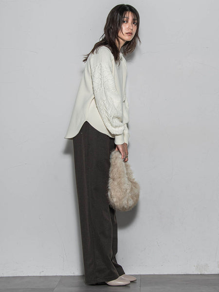 ときめきケーブルニット≪手洗い可能≫