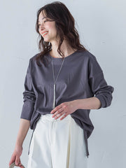 【WEB限定】プレミアムコットンコンフォートカットソー≪3サイズ/洗濯機で洗える/接触冷感≫