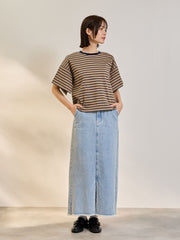 《予約》【連休。涼。軽やかに。】パネルスリーブプルオーバー《コットン100%》