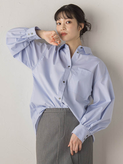 ボリュームスリーブシャツ≪洗濯機で洗える≫