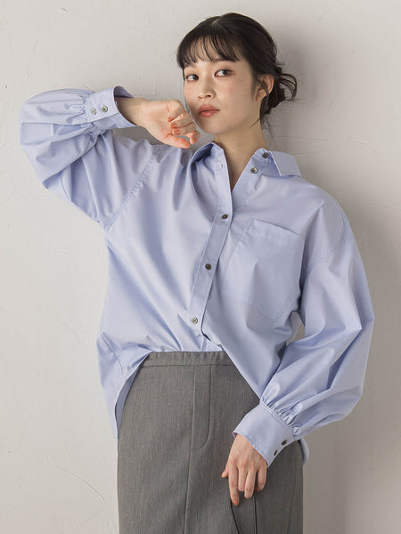 ボリュームスリーブシャツ≪洗濯機で洗える≫