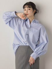 ボリュームスリーブシャツ≪洗濯機で洗える≫