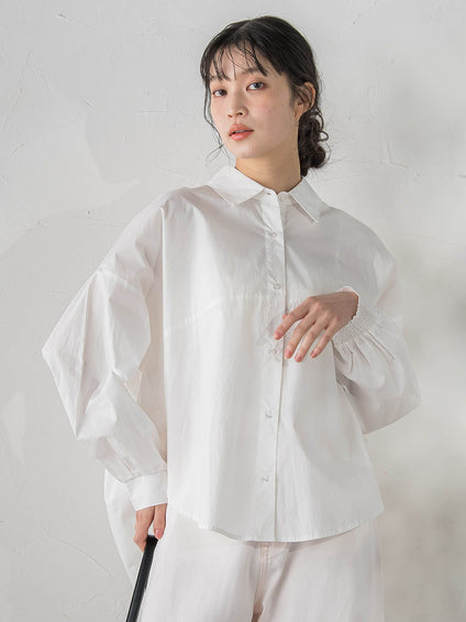 コーマコットンバックテープブラウス