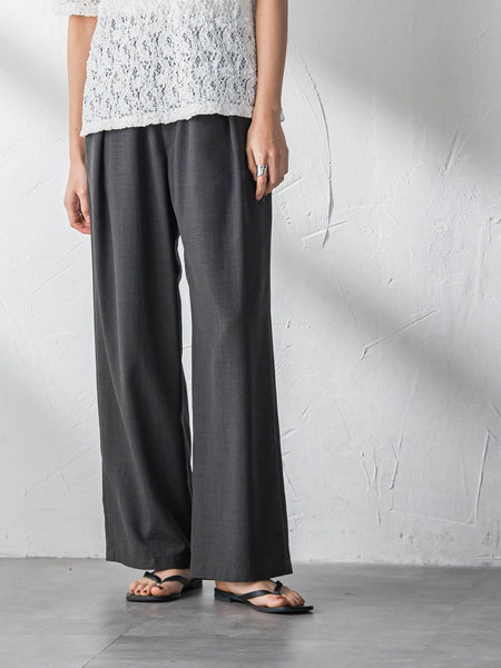 【一瞬で楽とキレイを叶える】タンブラーブッチャーイージーワイドパンツ≪セットアップ対応≫