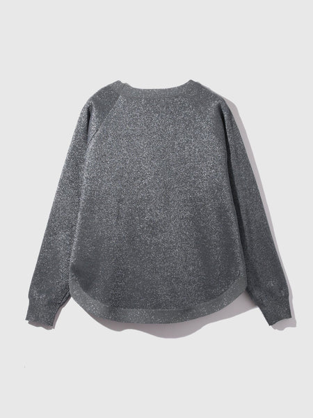 エアリーグリッターラウンドヘムニット≪手洗い可能≫