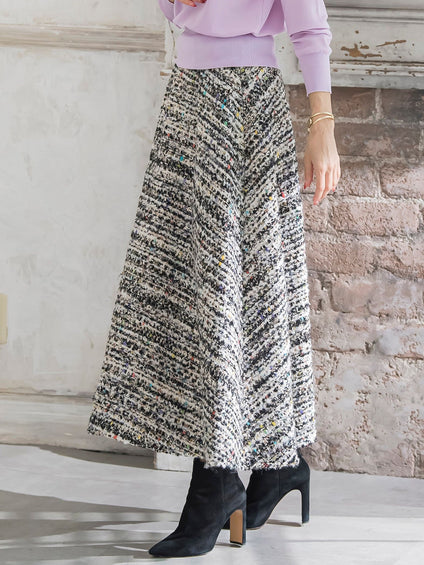 CLARENSONミックスツイードスカート