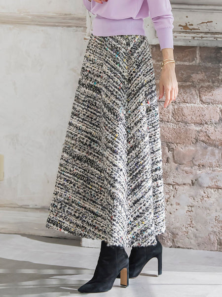 CLARENSONミックスツイードスカート