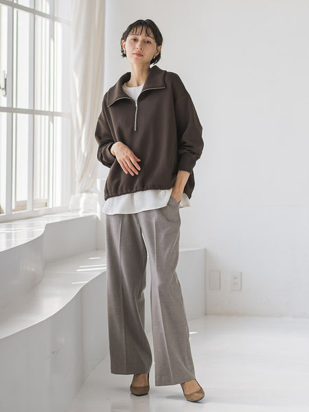 【WEB限定】裏起毛ジッププルオーバー