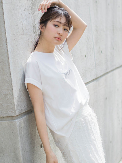 ドライタッチコットンロゴTシャツ≪洗濯機で洗える≫