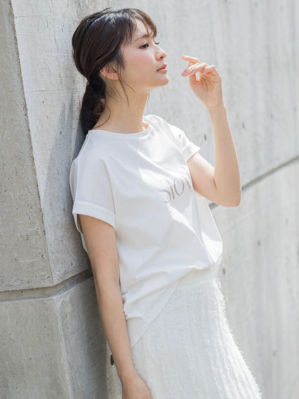 ドライタッチコットンロゴTシャツ≪洗濯機で洗える≫