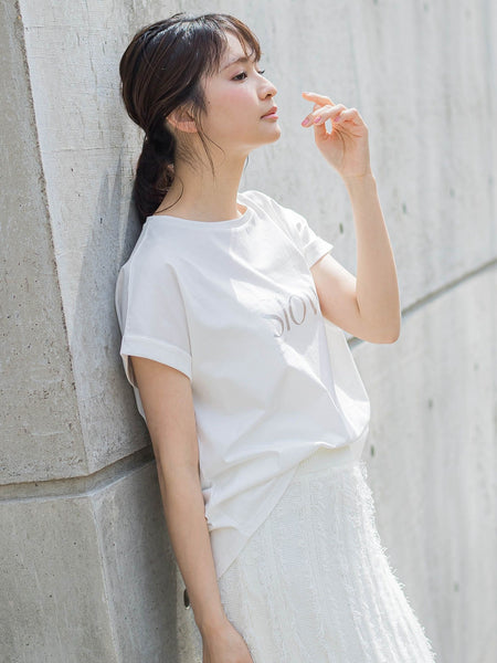 ドライタッチコットンロゴTシャツ≪洗濯機で洗える≫