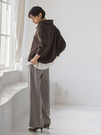 【WEB限定】裏起毛ジッププルオーバー