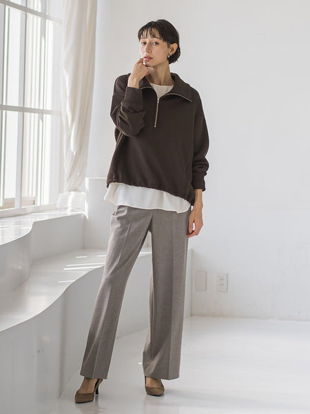 【WEB限定】裏起毛ジッププルオーバー