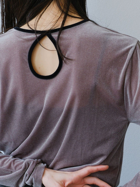 【日本製】Sheer velour ringer t　