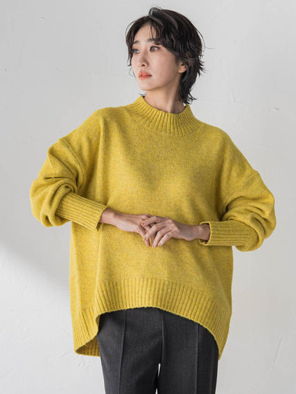 【WEB限定】”毎日頼れる”ゆったりモックネックニット