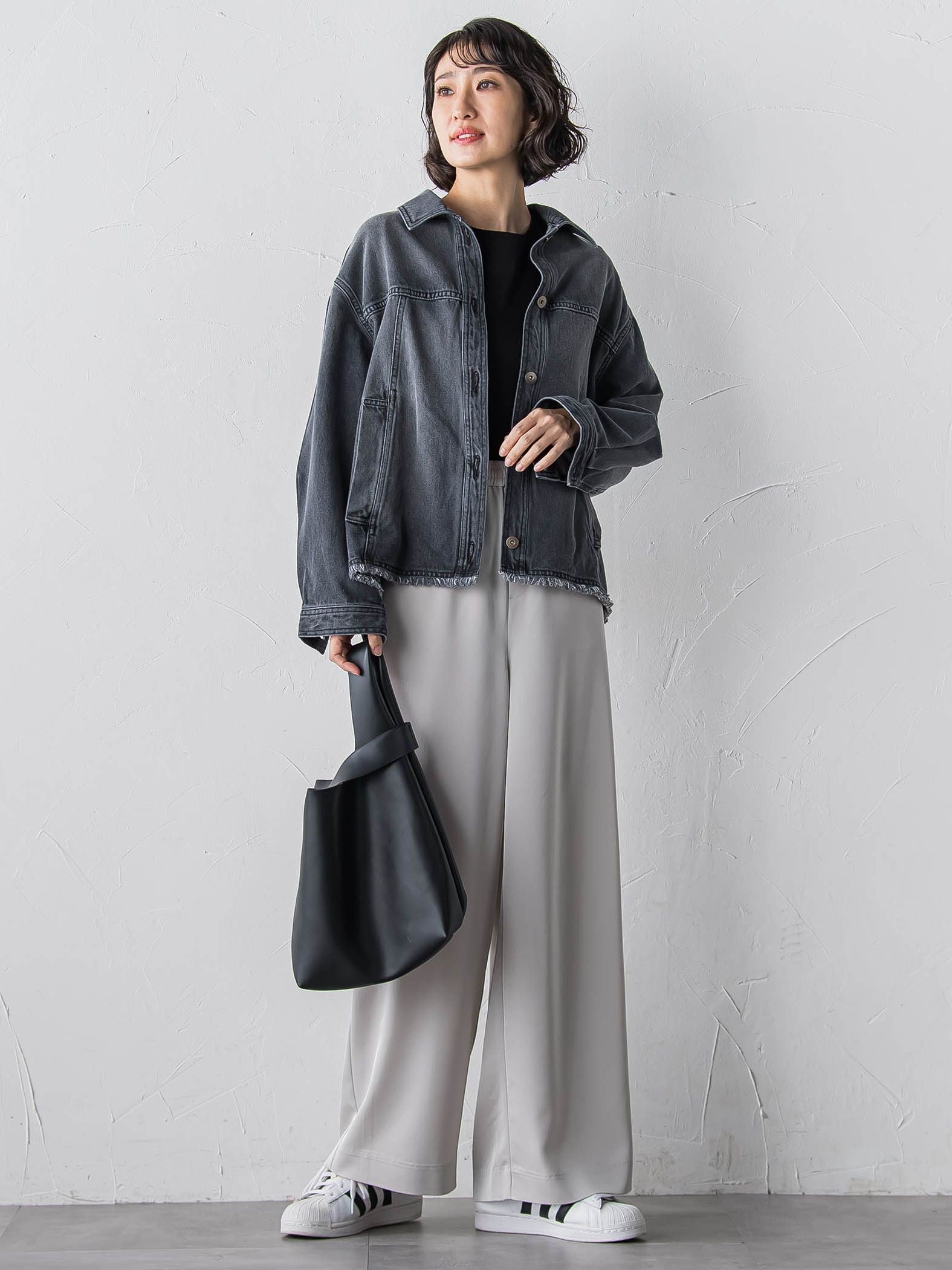 【大きいサイズ】【受注会限定】トリアセチノワイドパンツ