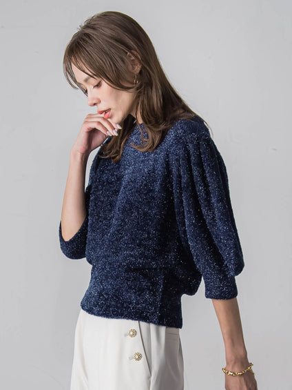 ラメシャギーニット≪手洗い可能≫