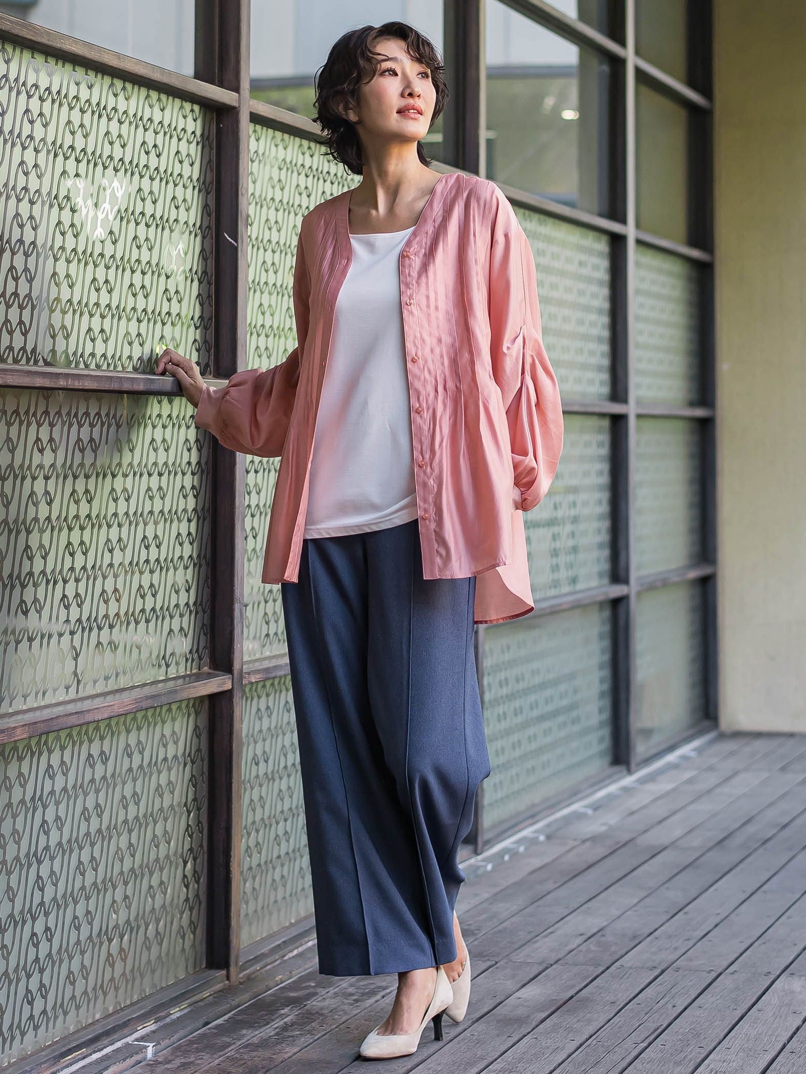 【WEB限定】“まるでデニム見え”ワイドパンツ