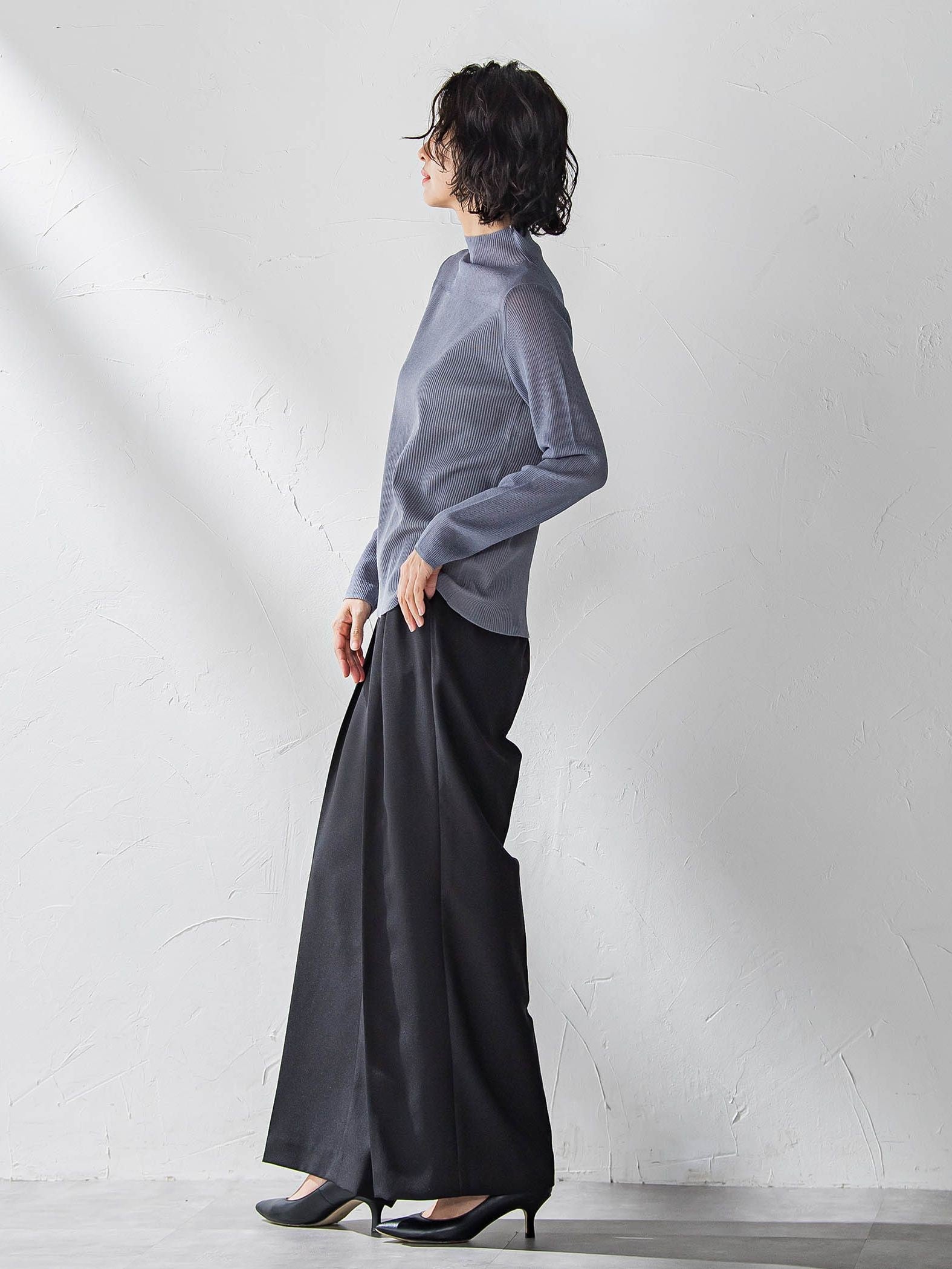 【WEB限定】タックワイドパンツ≪洗濯機で洗える≫